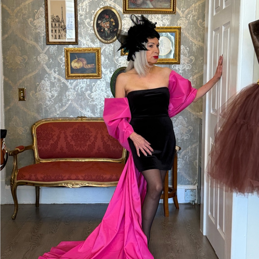 Pink Strapless Backless High-Low Gown - Picture 5 of 6